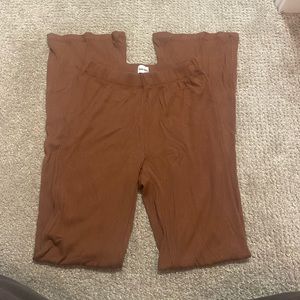 aritzia ribbed flare pants